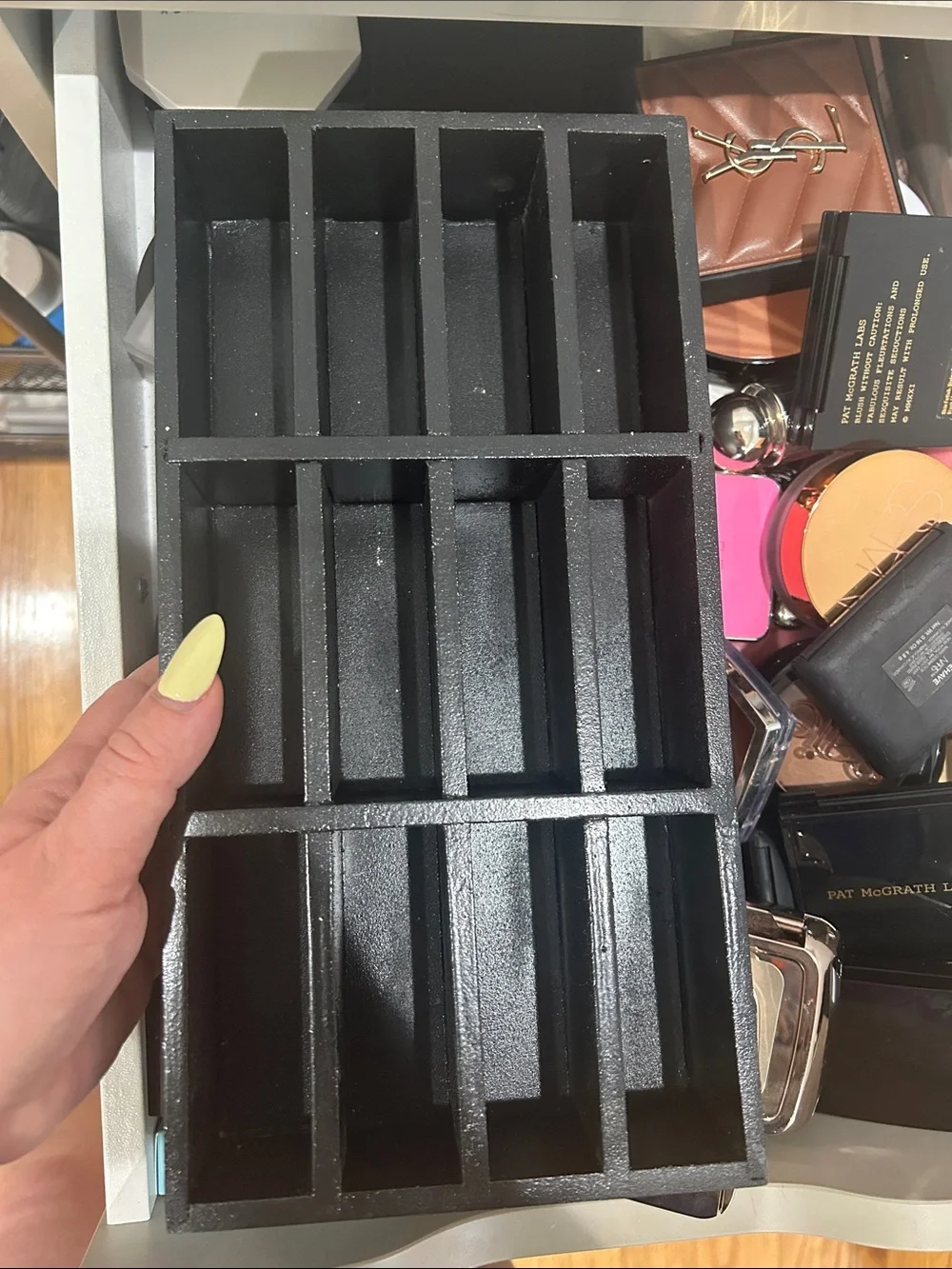 Black Divided Organizer Tray - 12 Compartment